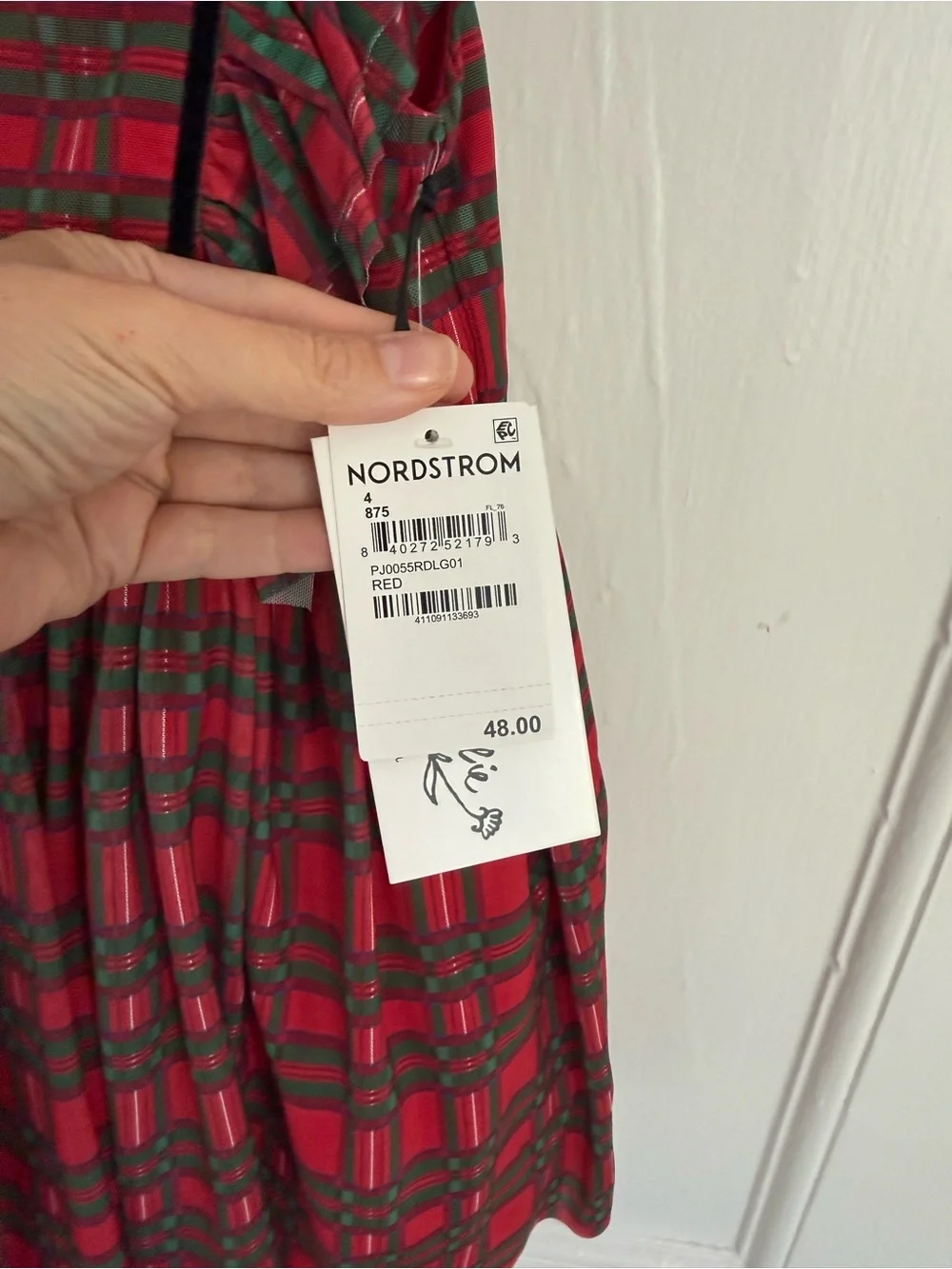 Pippa & Julie Red and Green Plaid Ruffle Holiday Dress